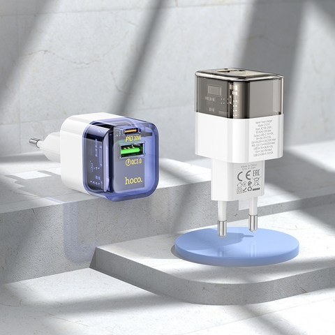 Cóc sạc nhanh 30w Hoco C131A PD30w QC3.0 (1 cổng usb, 1 cổng type-c) chính hãng [BH 1 Năm]