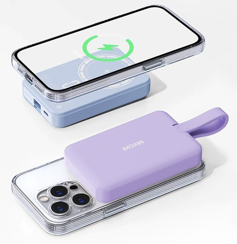 Pin sạc dự phòng không dây sạc nhanh 15W Wekome WP-47 10.000mAh kèm cáp liền thân [BH: 1 năm]