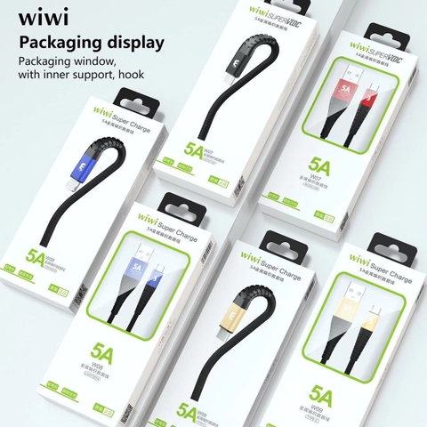 Cáp sạc nhanh 3.5A 10W WIWI W09 usb ra TYPE C chính hãng [BH 6 THÁNG]