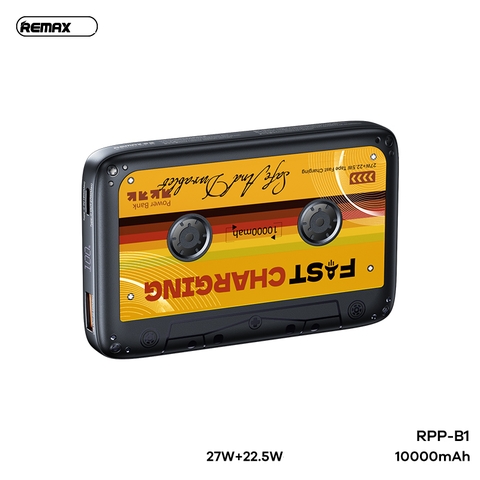 Pin sạc dự phòng sạc nhanh REMAX RPP-B1 10.000mAh QC3.0+PD 27W+22.5W chính hãng [BH 1 năm]