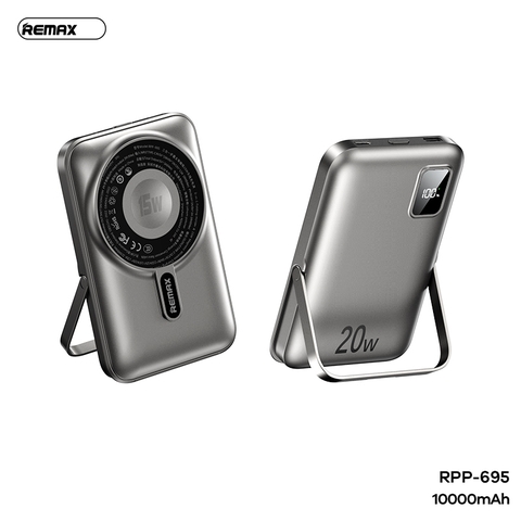 Pin sạc nhanh 22.5w không dây REMAX RPP-695 Magnetic 10.000mAh dự phòng QC3.0+PD 22.5W chính hãng [BH 1 năm]
