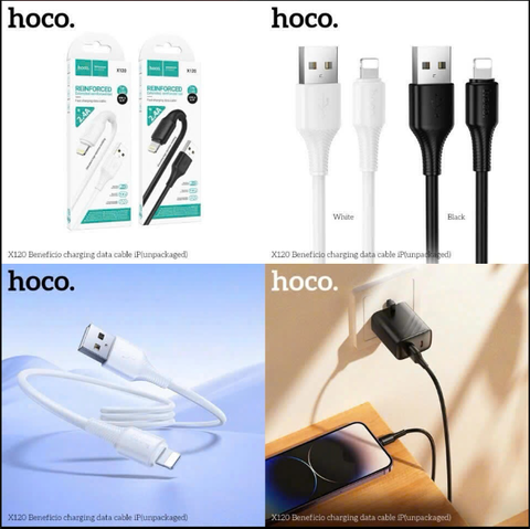 Cáp sạc nhanh 2.4A HOCO X120 Iphone cáp usb ra Iphone dây nhựa dài 1m chính hãng