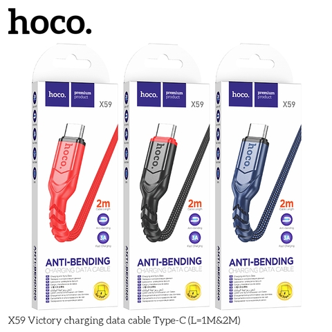 CÁP SẠC NHANH 20W HOCO X59 2M C-L (TYPE C RA IPHONE LIGHTNING) CHO IP 11 12 13 CHÍNH HÃNG [BH 1 NĂM]