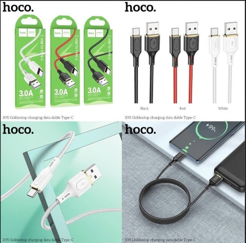 Cáp sạc nhanh 3A HOCO X95 Cáp USB ra Type C dây dù chính hãng j405