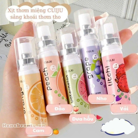 Chai xịt thơm miệng CUIJU mùi tự nhiên