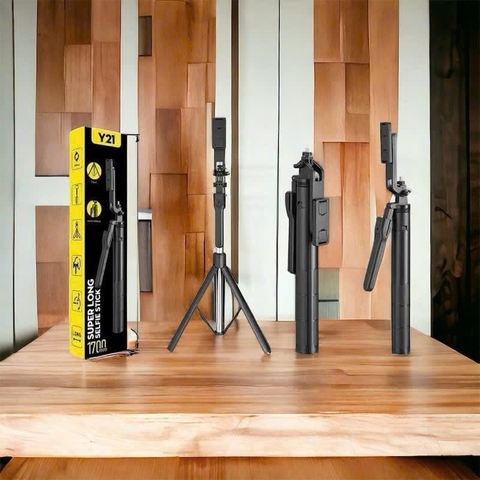 Gậy chụp hình Y21 CAO 1m7 kiêm gậy 3 chân có remote siêu tiện lợi
