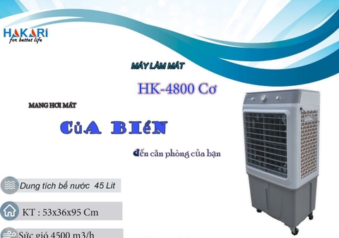 Quạt điều hòa hơi nước cao cấp mẫu 4800 sức gió 4500m3/h, dung tích bể nước 45L [BH 1 năm, đặt trước 1 tiếng]