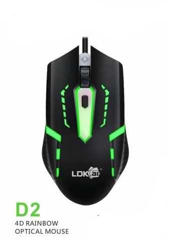 Chuột có dây LDK D2 chuyên game led 7 màu siêu đẹp [bh 6 tháng]