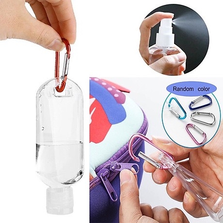 Móc khoá cồn sát khuẩn chống có bình chứa 60ml treo xe hơi, xe máy tiện dụng / pktn sale