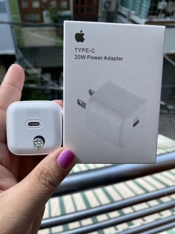 Cóc sạc nhanh Nano iPhone 20W G60 zin 1 cổng Type-C củ nhỏ full box [BH 6 tháng]