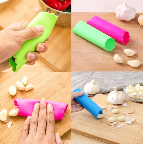 Dụng cụ bóc vỏ tỏi siêu nhanh kiêm nhấc nồi đa năng