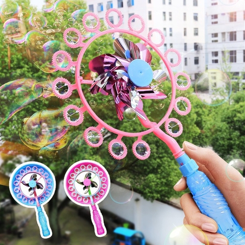 Cây thổi bong bóng xà phòng kèm chong chóng cho bé / pktn sale