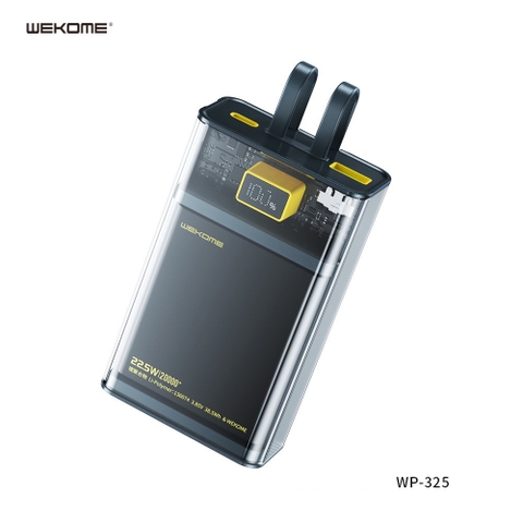 Pin sạc nhanh 22.5w Wekome WP-325 20.000mAh thiết kế trong suốt lộ mạch dự phòng chính hãng QC3.0+PD 22.5W [BH 6 tháng]
