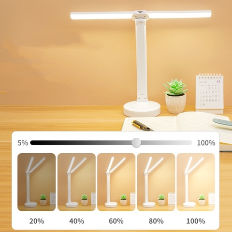 Đèn học chống cận đế Tròn 2 led riêng biệt điều chỉnh độ sáng cho bé [BH: 1 TUẦN]