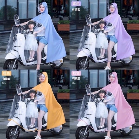 Áo mưa nửa trước trong suốt thời trang- nhiều màu ngẫu nhiên [BH: NONE]