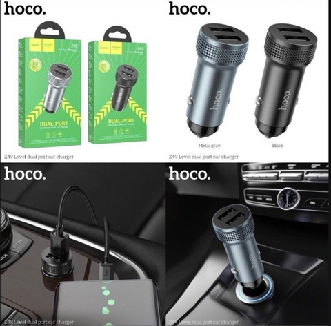 Tẩu sạc xe hơi HOCO Z49 tẩu 2 cổng USB siêu tiện lợi