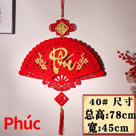Liễn quạt chữ thư pháp TẾT/ PHÚC/ LỘC/ THỌ trang trí, decor siêu đẹp- mẫu chữ tùy lô [BH: NONE]