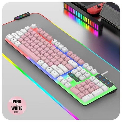 Bàn phím có dây DIVIPARD K730 MÀU HỒNG GIẢ CƠ cao cấp chính hãng [BH 1 Năm]