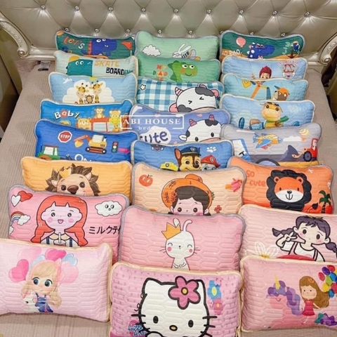 Gối ngủ cho bé ruột chất liêu bông điều hòa- MẪU HOẠT HÌNH NGẪU NHIÊN [bh: none]