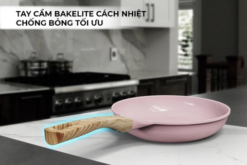 Chảo Chống dính Sunhouse Dura Pro DP26 đáy từ Size 26cm, tay cầm cán gỗ chống nóng [BH: NONE]