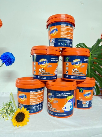 Xô xà bông bột giặt đồ hương nước hoa 5kg SUPER, ONEO nhiều thương hiệu tùy lô [BH: NONE]