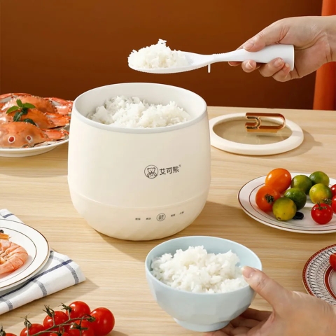 Nồi cơm điện LOGO GẤU 4in1 (nấu cơm, nấu lẩu, nấu cháo, hầm canh) mini 1.8L chống dính