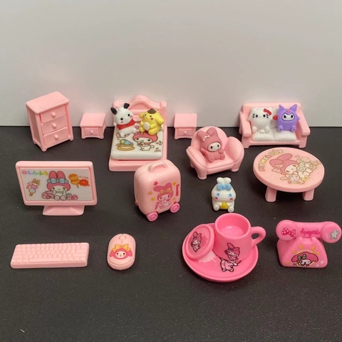 Set đồ dùng nội thất KUROMI 19 chi tiết siêu hot cho bé- mẫu màu về ngẫu nhiên [BH: NONE]