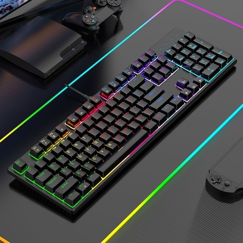 Bàn phím CƠ có dây GAMING INKER IK-12 led RGB blue switch Cao cấp [BH: 6 THÁNG]