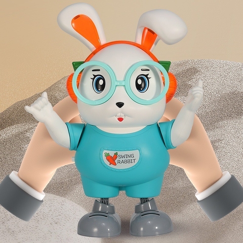 Thỏ robot nhảy múa có đèn và nhạc cho bé [BH: NONE] 1l1d7