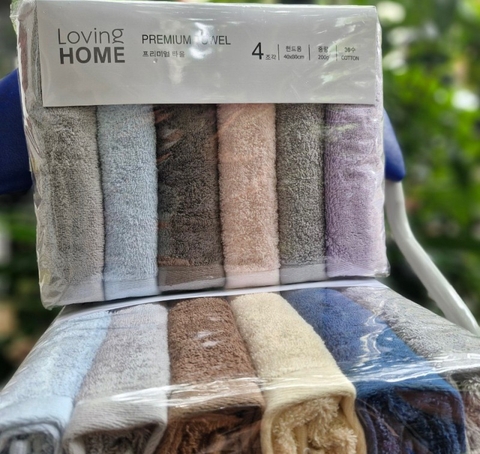 Set 6 khăn Cottong Hàn Quốc 6 màu size 40x80cm [BH: NONE] 1l1a9