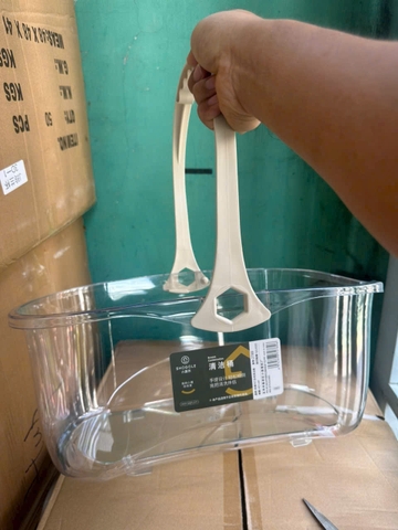 Túi xách tay trong suốt đi chợ, đựng trái cây, tập sách học thêm, đựng đồ đi bơi không thấm nước cho bé tiện lợi [BH: NONE] 1l9c10