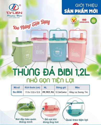 Bình đựng đá, trà sữa 1.2L (1200ml) 0656 [BH: NONE]