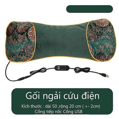 Gối nằm trị đau cổ vai gáy ghim điện trực tiếp NGẢI CỨU [BH: 1 TUẦN]