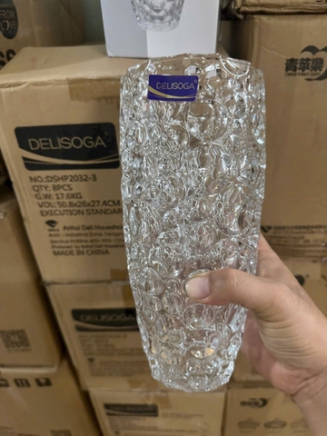 Bình hoa thủy tinh DELI DL2032 siêu đẹp, trang trí phòng khách, decor, Tết [BH: NONE]