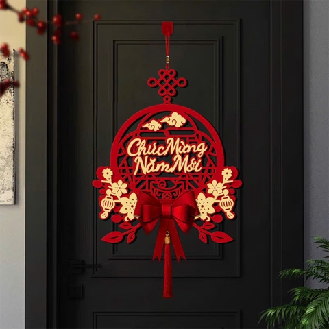Vòng trang trí Tết, decor CHÚC MỪNG NĂM MỚI [BH: NONE]