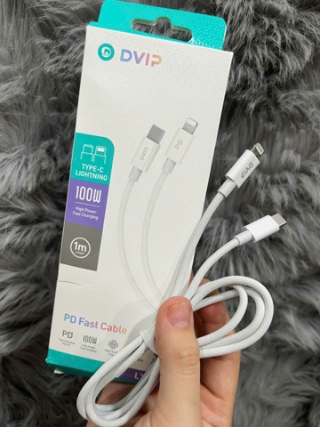 Cáp sạc nhanh 100W D-VIP Type c ra Lightning iPhone (c-l) cho iphone 11 12 13 14 dây dù chống đứt chính hãng [BH: 1 năm ]