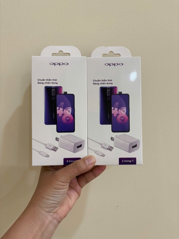 Bộ sạc OPPO 2 trong 1 (cóc 1 cổng USB, cáp Usb ra Micro) [BH: 3 tháng] 5l9c11