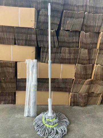 Cây lau nhà TRẮNG XÁM vắt tay bông dày [BH: NONE] 1l9c11