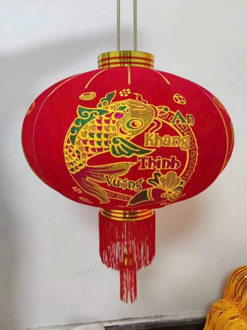 Cặp lồng đèn cá chép AN KHANG THỊNH VƯỢNG size 60cm trang trí Tết, DECOR [BH: NONE] 1l9d11