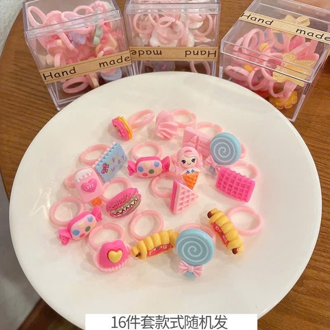 Hộp 16 chiếc nhẫn nhựa hình Candy hoạt hình siêu xinh [BH: NONE] 1l9d11