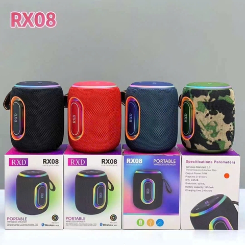 Loa bluetooth RXD RX08 mẫu mới cực hay có led siêu đẹp chính hãng [Bh 6 Tháng]