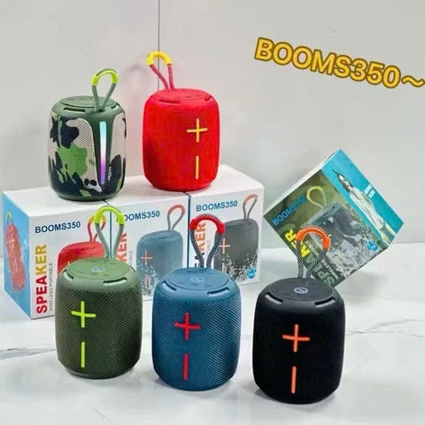 Loa bluetooth BOOMS350 mẫu mới có dãy led siêu đẹp âm thanh siêu hay [BH 6 Tháng]