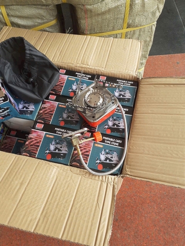 Bếp gas mini du lịch xếp gọn mẫu mới có dây gas dài siêu an toàn [BH 1 Tuần]