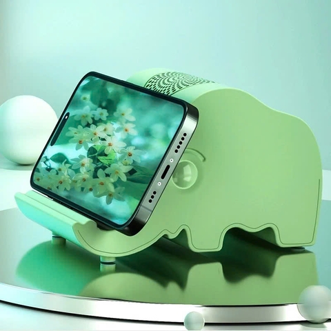 Loa bluetooth không dây LP-V63 hình voi kiêm giá đỡ điện thoại đa năng [Bh 1 Tháng]6l8