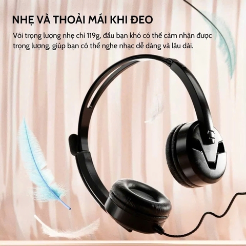 Tai nghe có dây Headphone HP DHE-8009 loại chụp tai kèm mic siêu đẹp [BH 6 Tháng]6l8