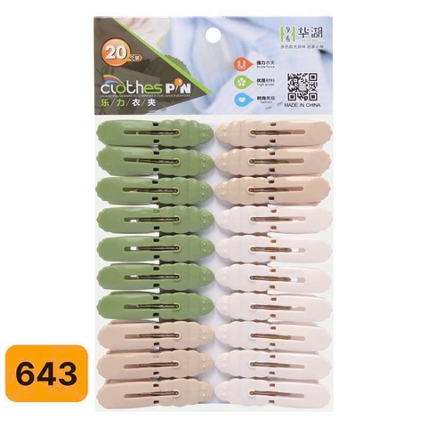 Set 20 móc kẹp quần áo sơ sinh, tất vớ Clothes [BH: NONE]