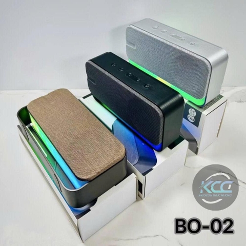 Loa bluetooth BO-02 chất liệu vải siêu đẹp kèm led RGB cực đẹp
