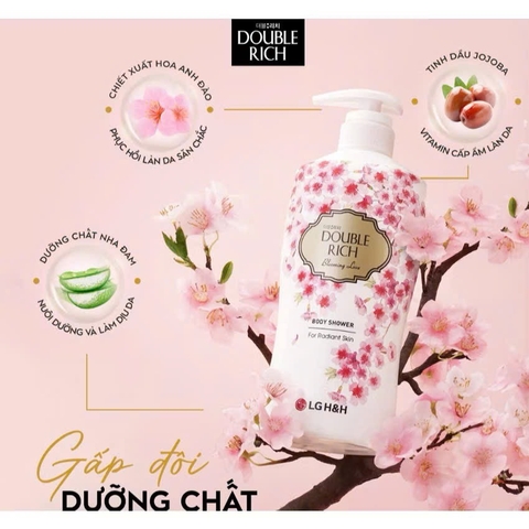 Sữa tắm trắng da Double Rich hương hoa anh đào tinh tế