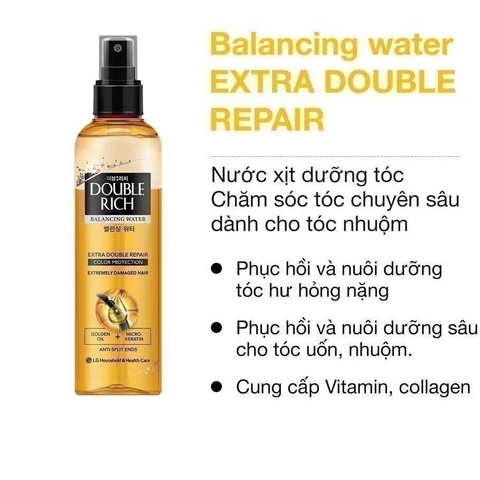 Xịt Dưỡng Tóc Chăm Sóc Tóc Chuyên Sâu Dành Cho Tóc Nhuộm Double Rich Balancing Water 250ml