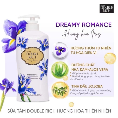 Sữa tắm trắng da Double Rich hương hoa Iris huyền bí